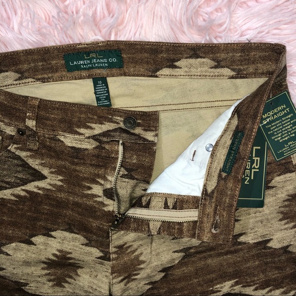 Ralph Lauren Aztec Pants Size 10 slimming straight - Picture 5 of 11